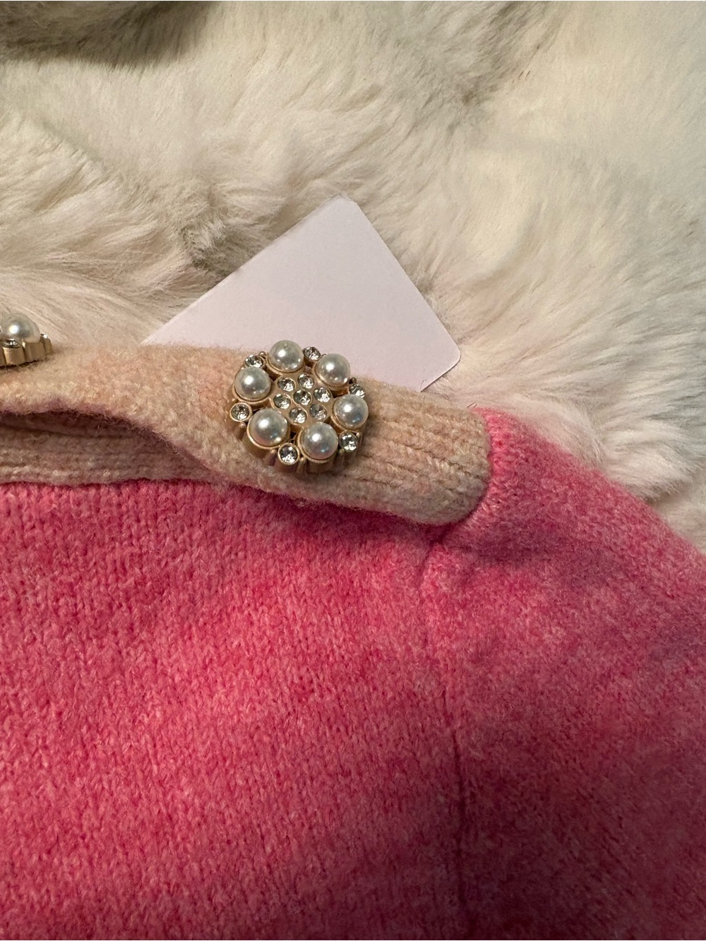 Luxury style Pink Logo Wool Blend Sweater - Picture 5 of 5